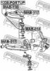 FEBEST MAB-017 Control Arm-/Trailing Arm Bush